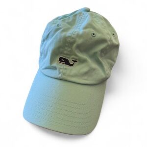 Vineyard Vines seafoam green whale logo baseball cap